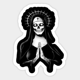 Halloween Nun Sticker